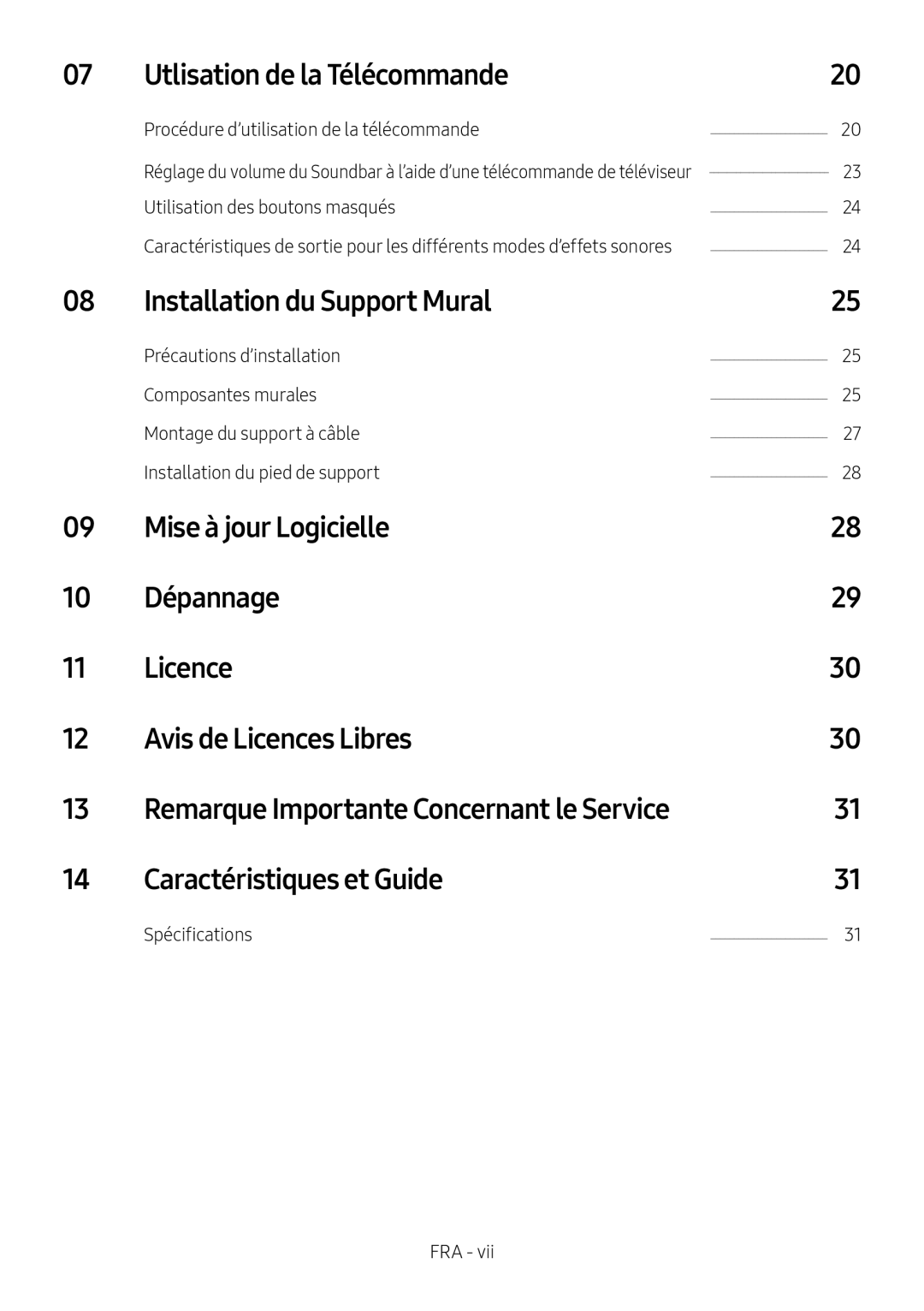 Avis de Licences Libres Standard HW-MS650