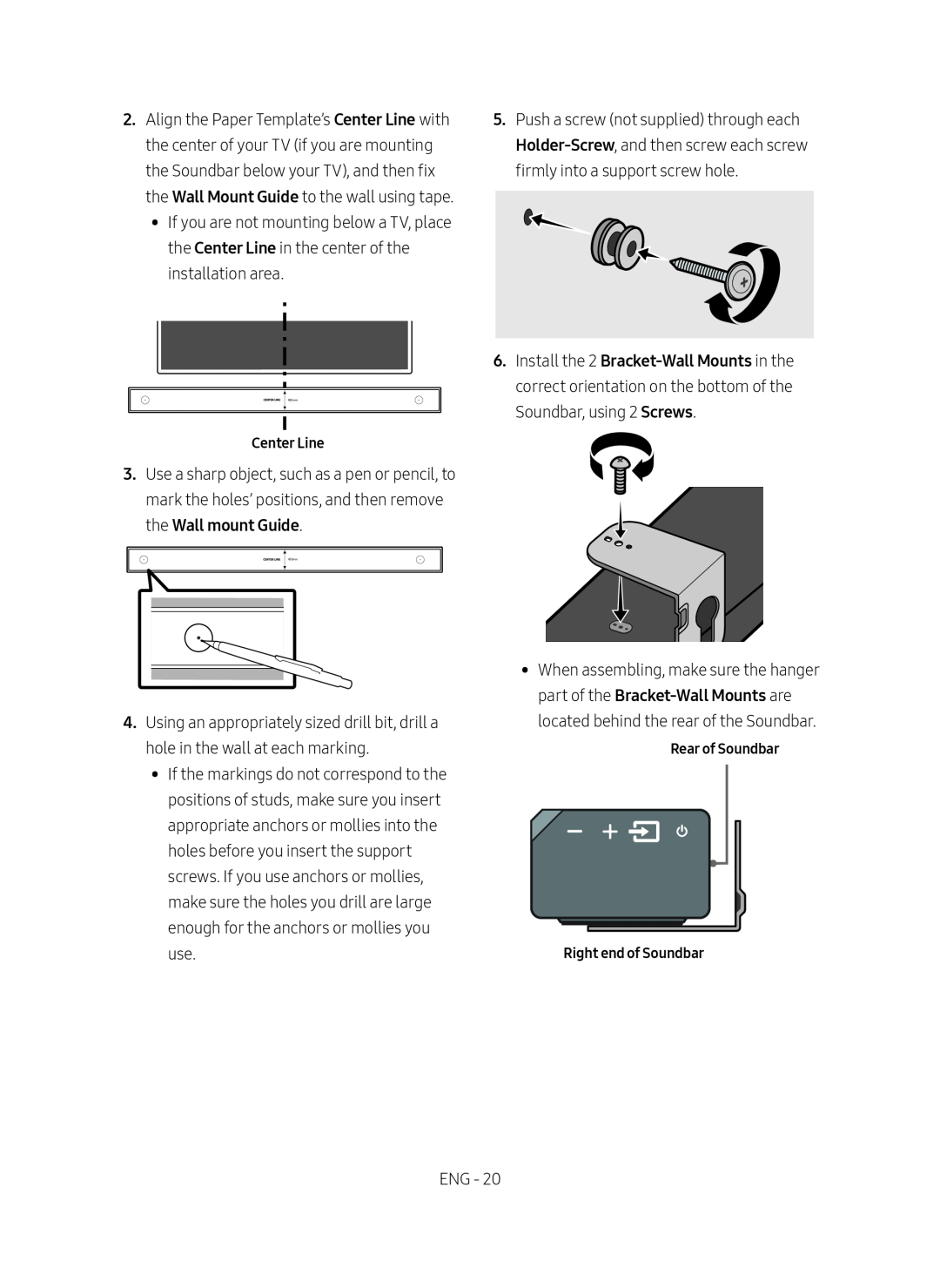 Wall mount Guide Standard HW-MS650