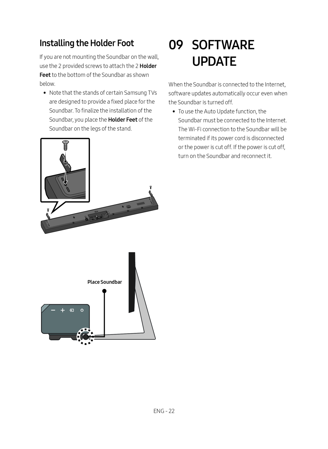 Installing the Holder Foot Standard HW-MS650