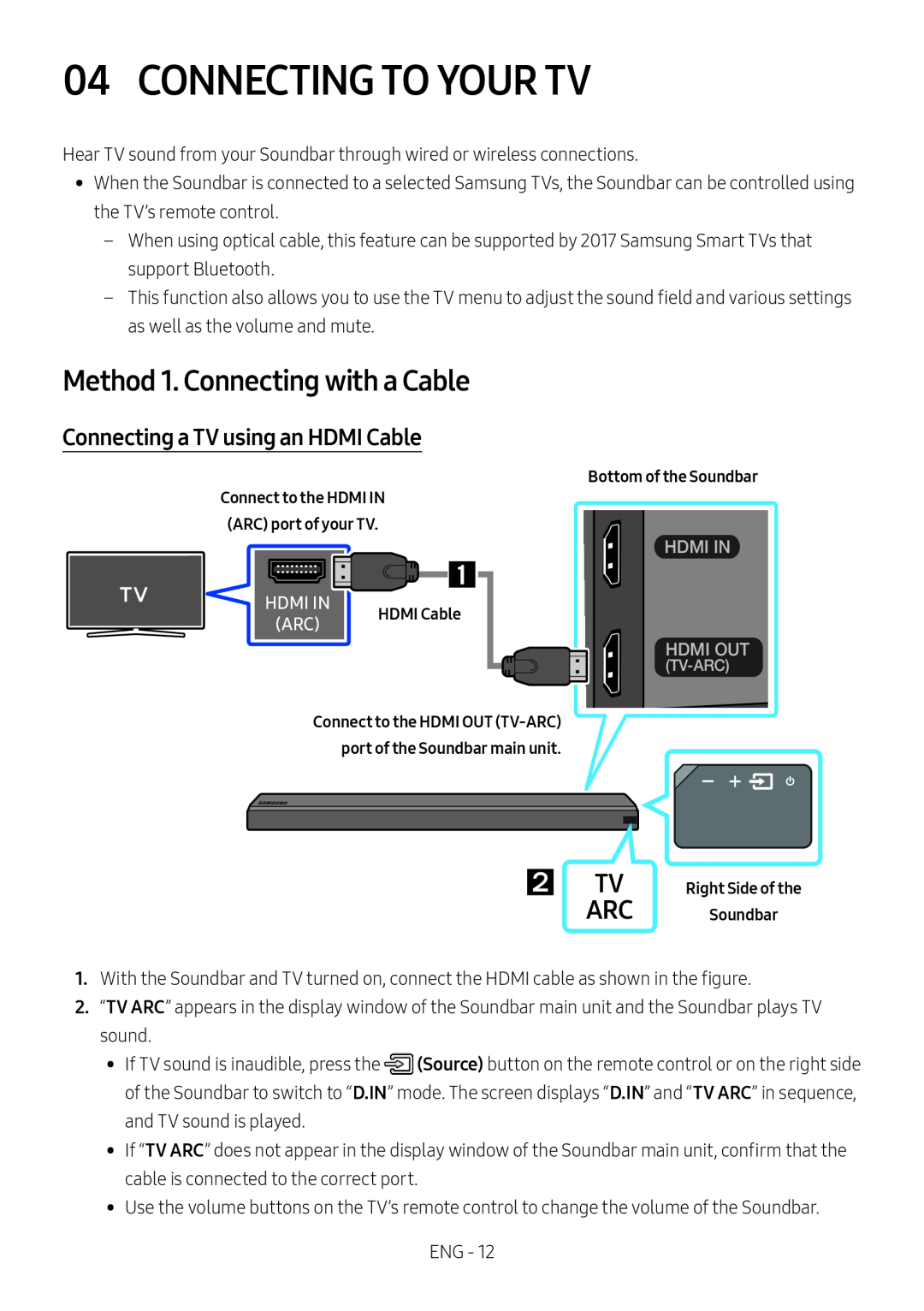 04 CONNECTING TO YOUR TV Standard HW-MS57C