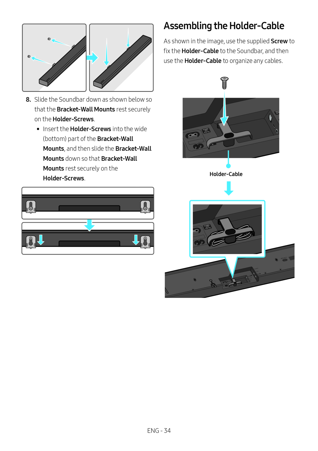 Assembling the Holder-Cable Standard HW-MS57C