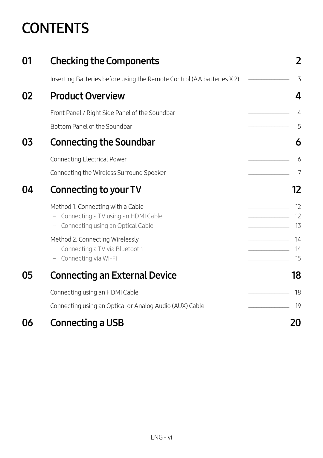 CONTENTS Standard HW-MS57C