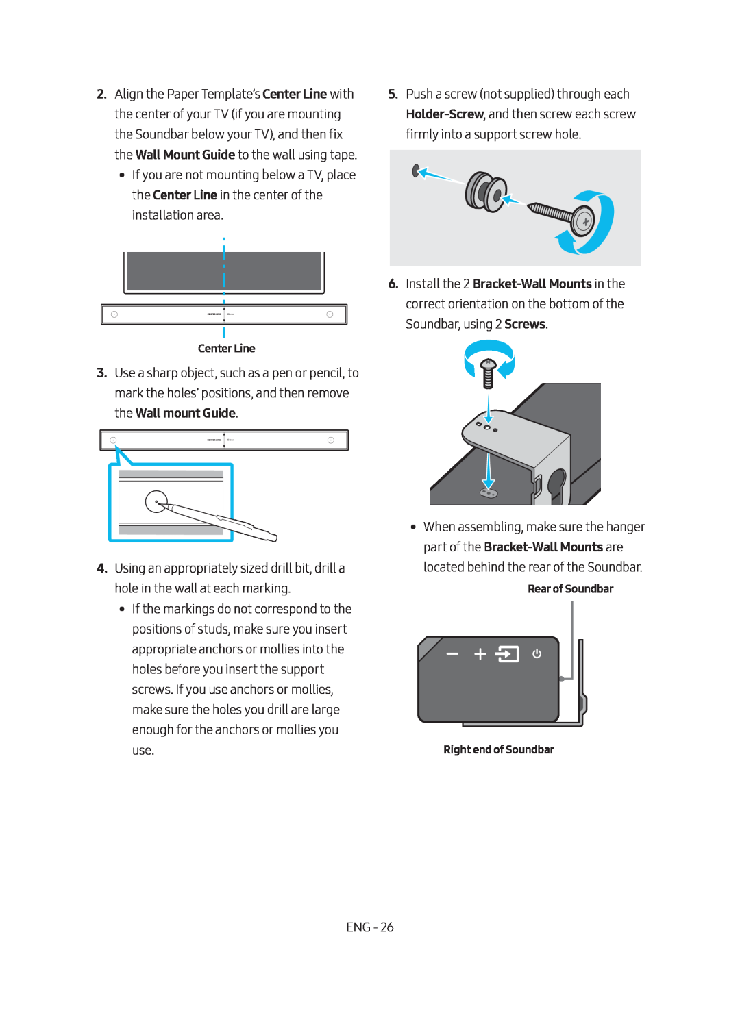 Wall mount Guide Standard HW-MS57C