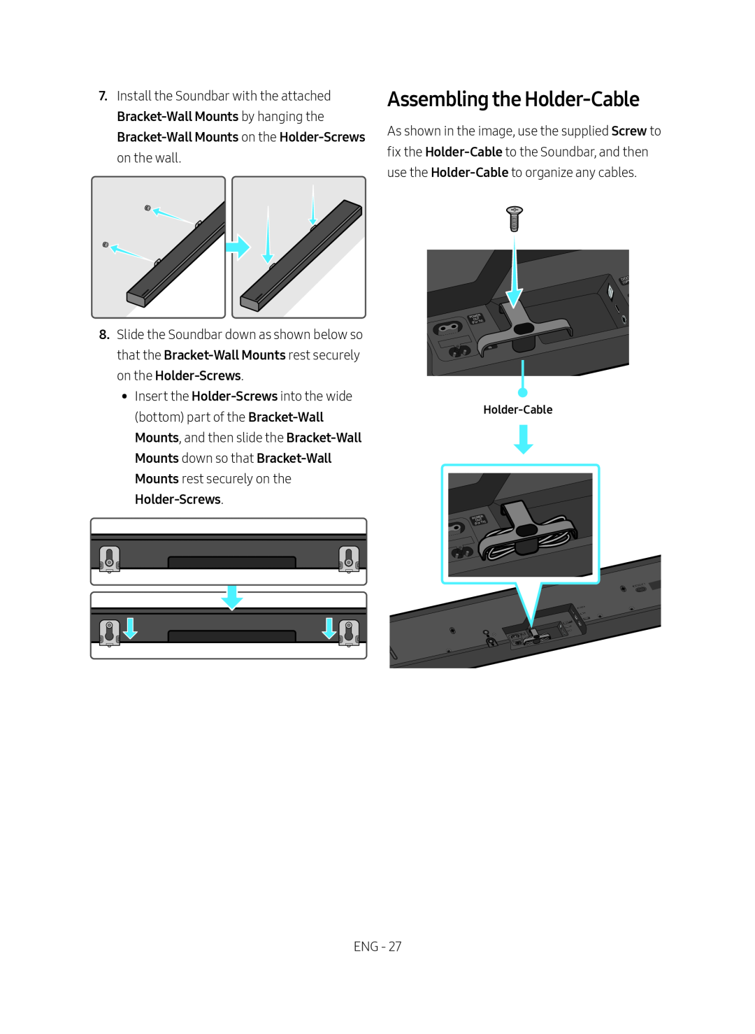 Assembling the Holder-Cable Standard HW-MS57C