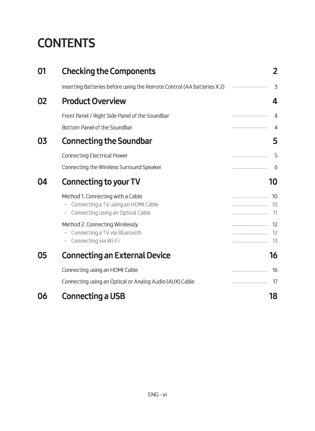 Connecting a USB Standard HW-MS57C