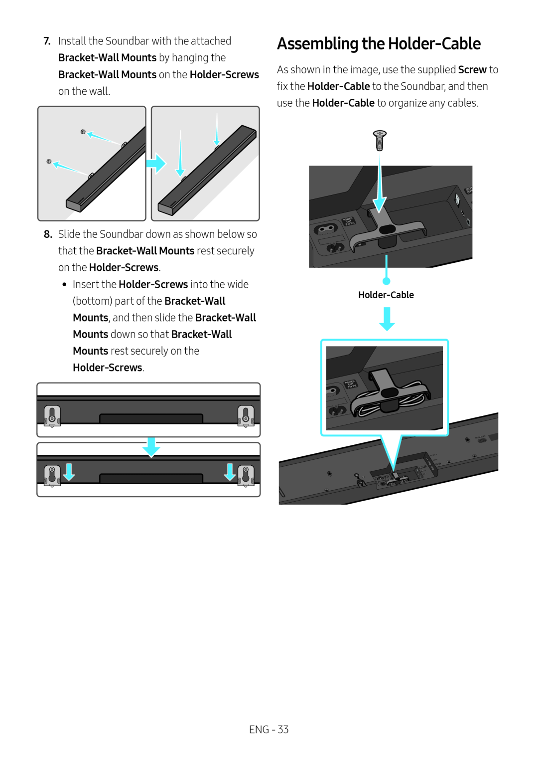 Assembling the Holder-Cable Standard HW-MS550