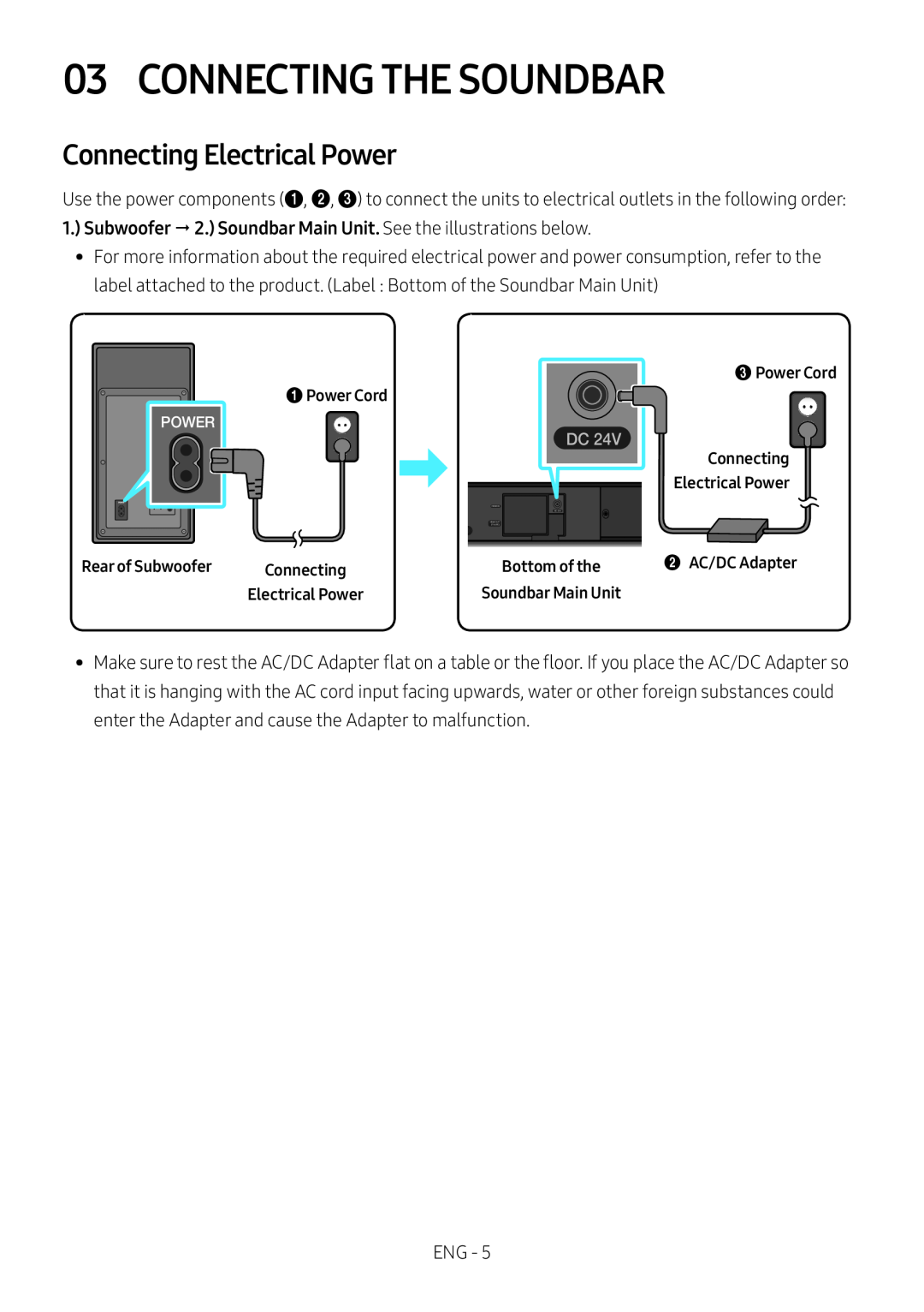 03 CONNECTING THE SOUNDBAR Standard HW-M550