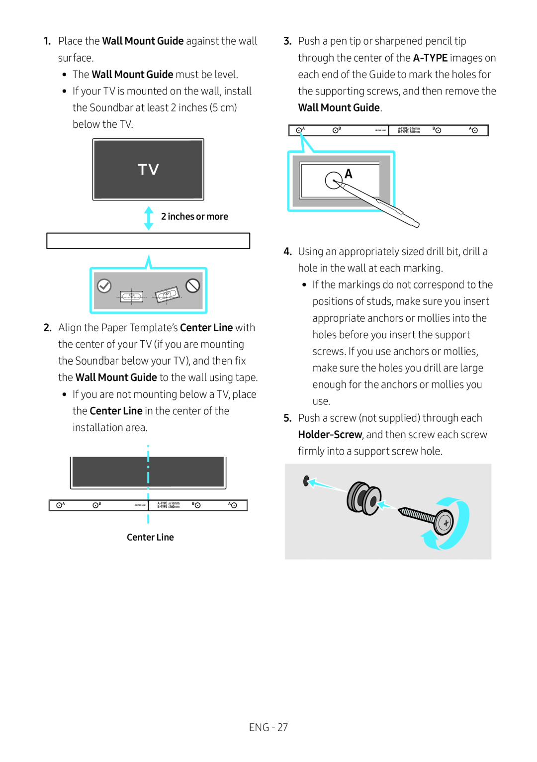 Wall Mount Guide Standard HW-M550