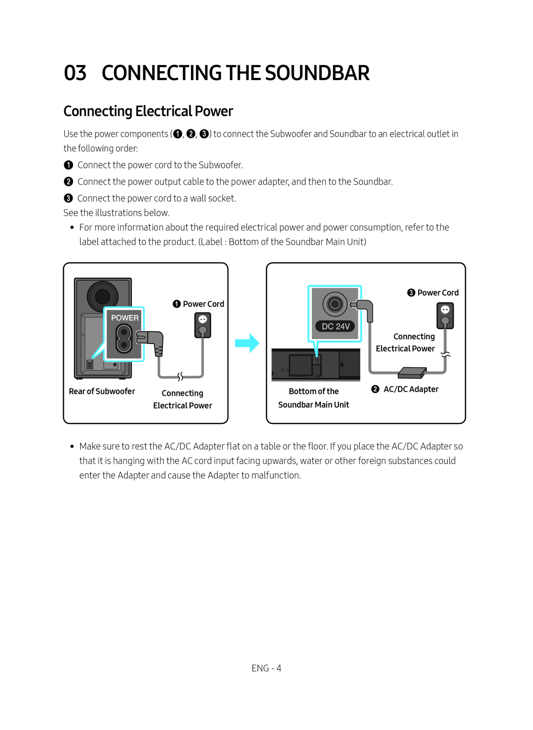 Connecting Electrical Power Standard HW-MM55