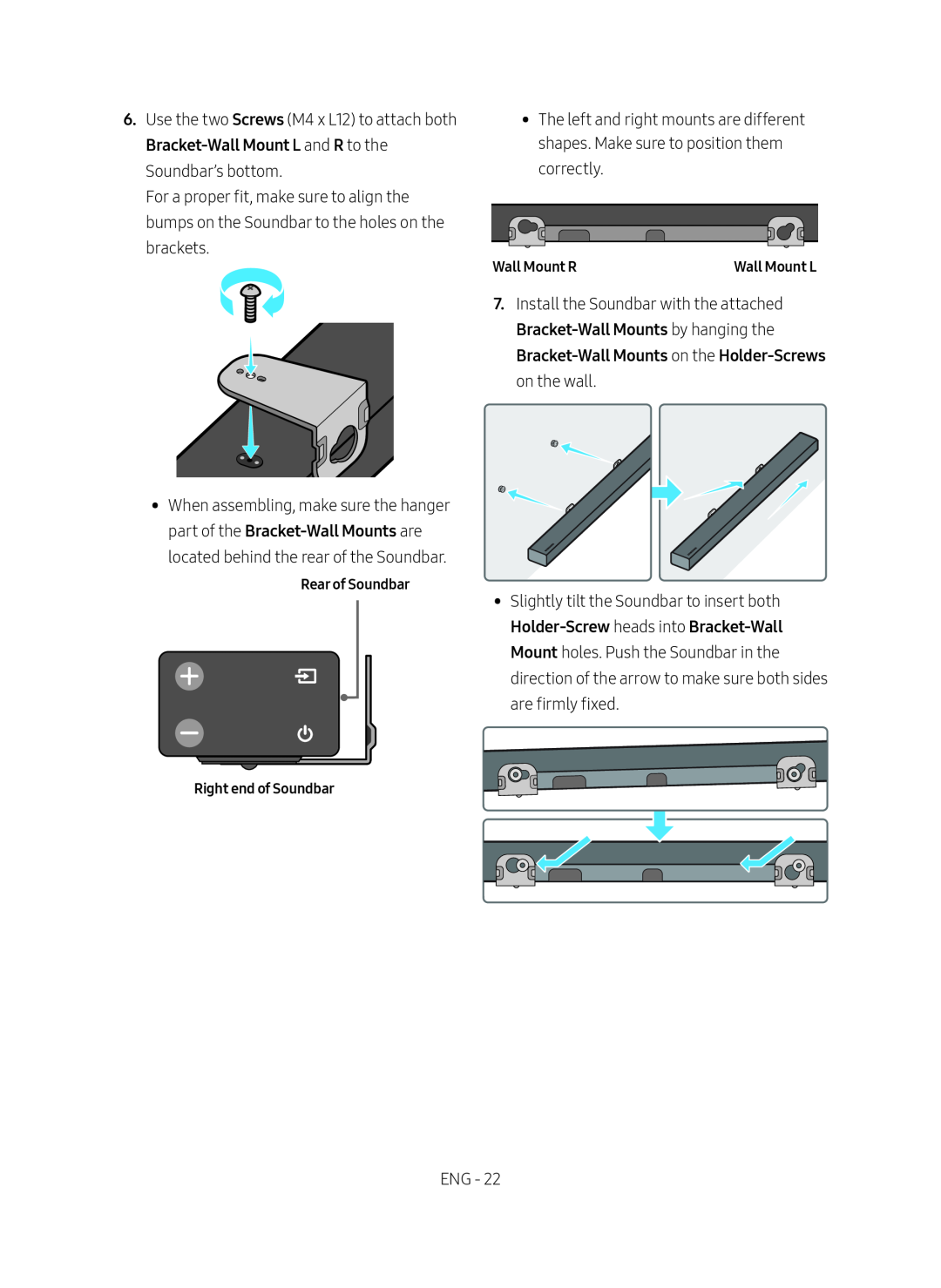 Holder-Screw heads into Bracket-Wall Standard HW-MM55