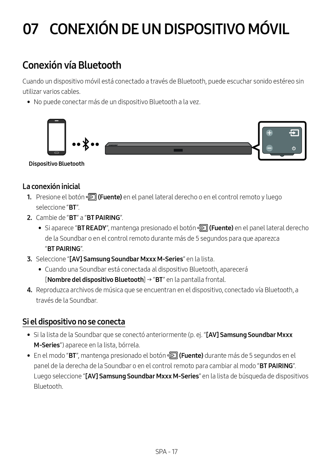 07 CONEXIÓN DE UN DISPOSITIVO MÓVIL Standard HW-M450