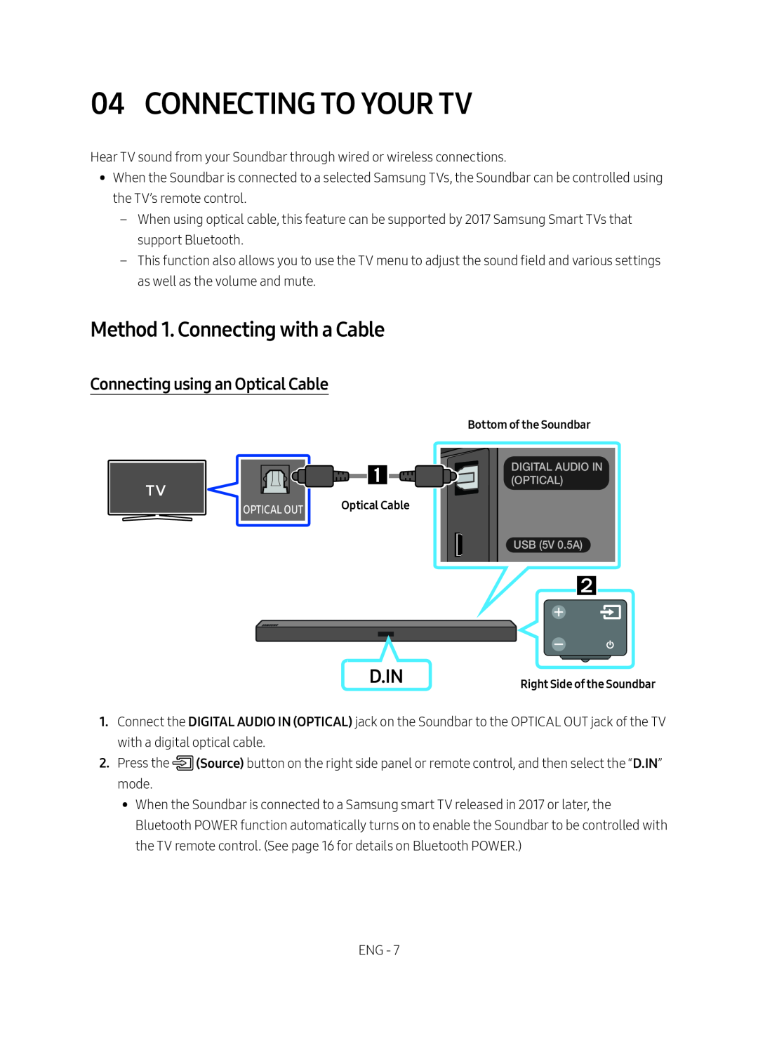 Method 1. Connecting with a Cable Standard HW-M450