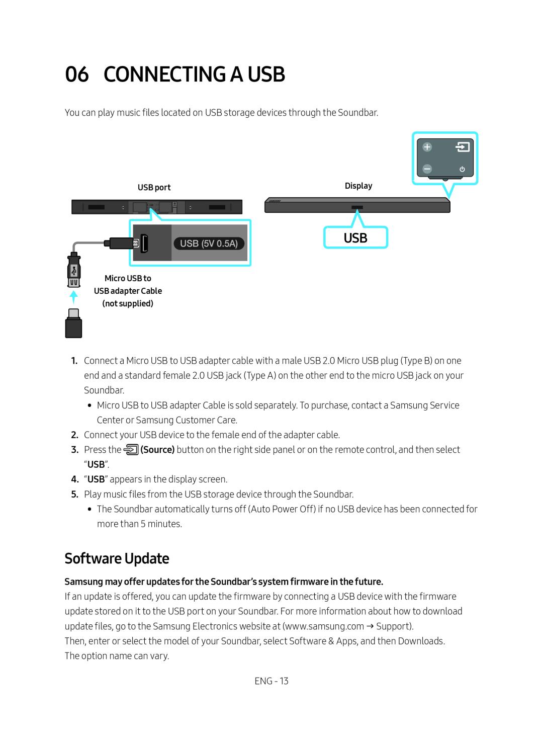 06 Connecting a USB Standard HW-M450