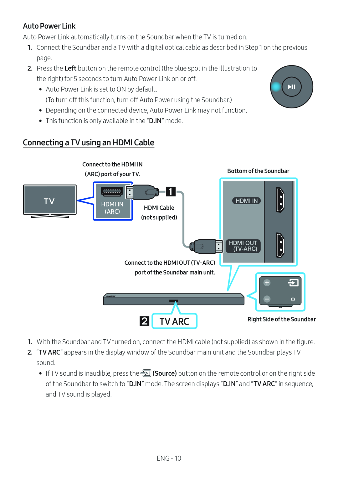 Connecting a TV using an HDMI Cable Standard HW-M435