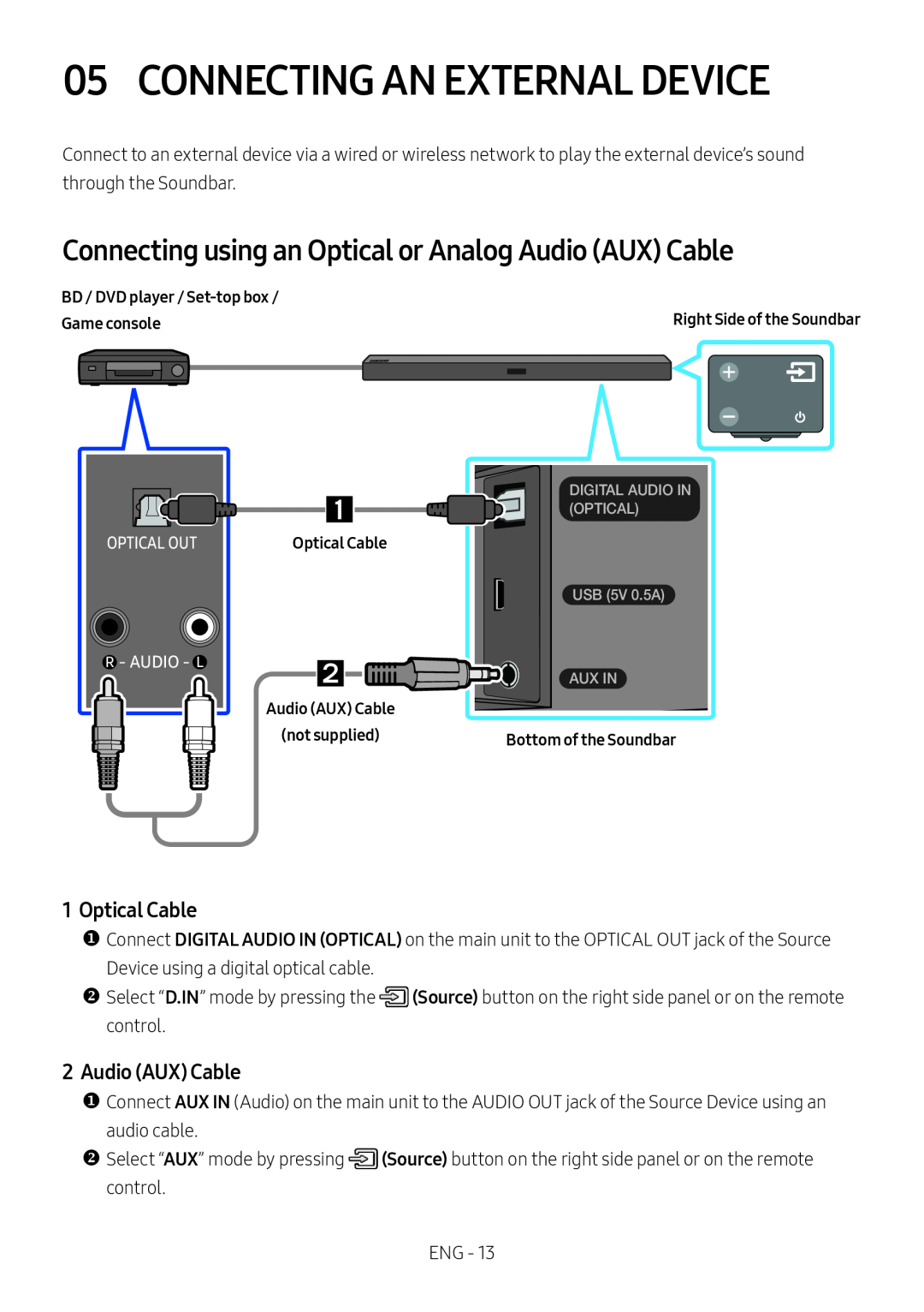 2Audio (AUX) Cable Standard HW-M435