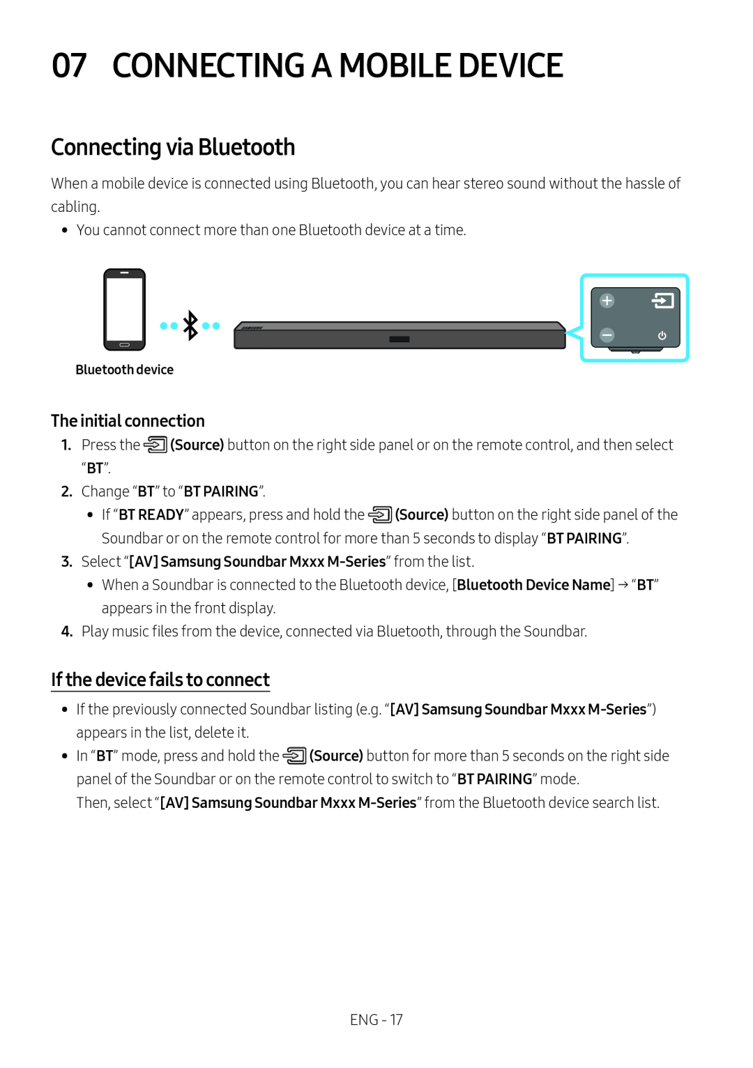 If the device fails to connect Connecting via Bluetooth