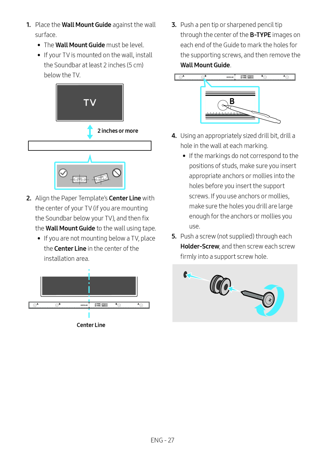 Wall Mount Guide Standard HW-M435