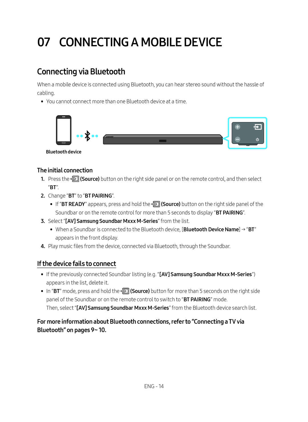 If the device fails to connect Connecting via Bluetooth