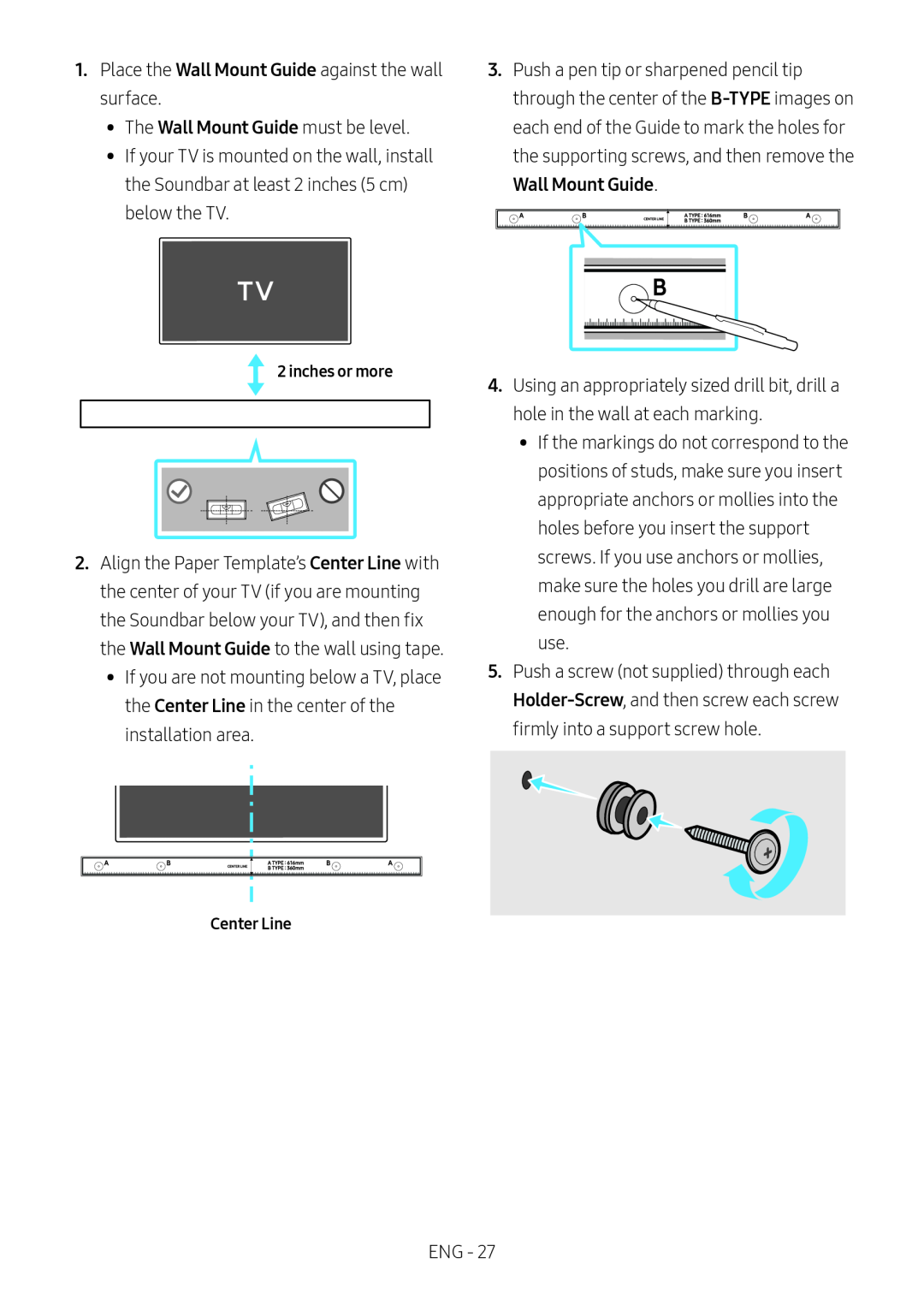 Wall Mount Guide Standard HW-MM45C