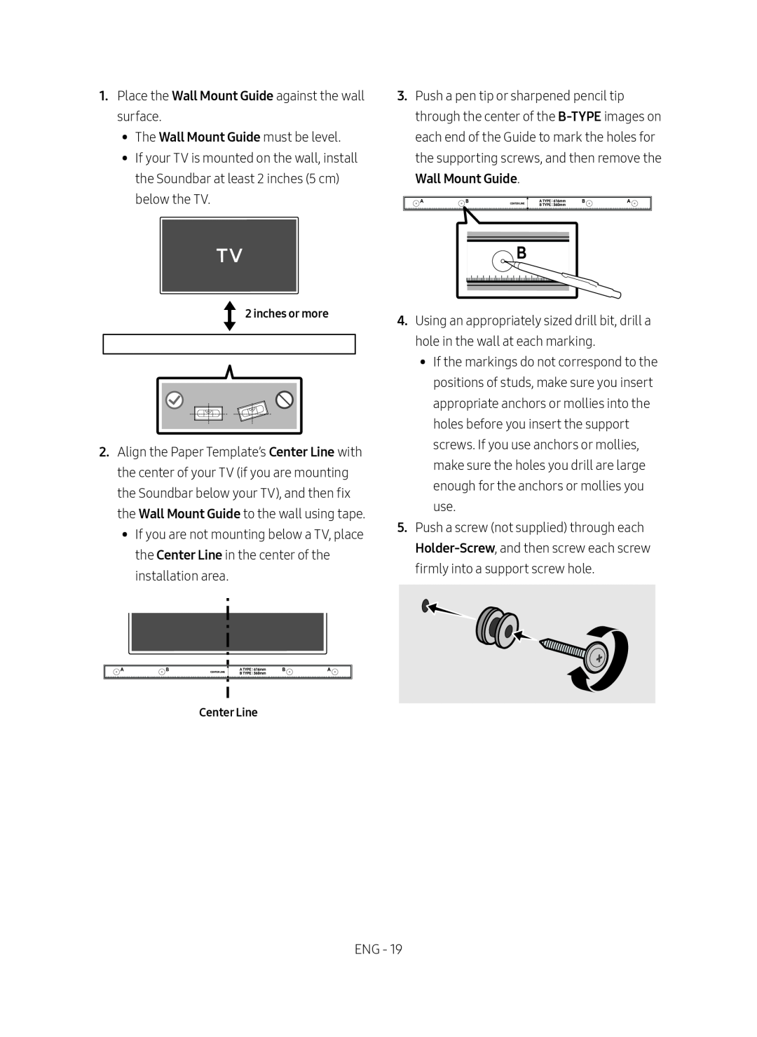 Wall Mount Guide Standard HW-MM45C