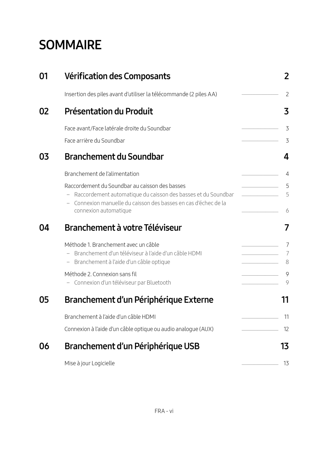 Vérification des Composants Standard HW-MM45C