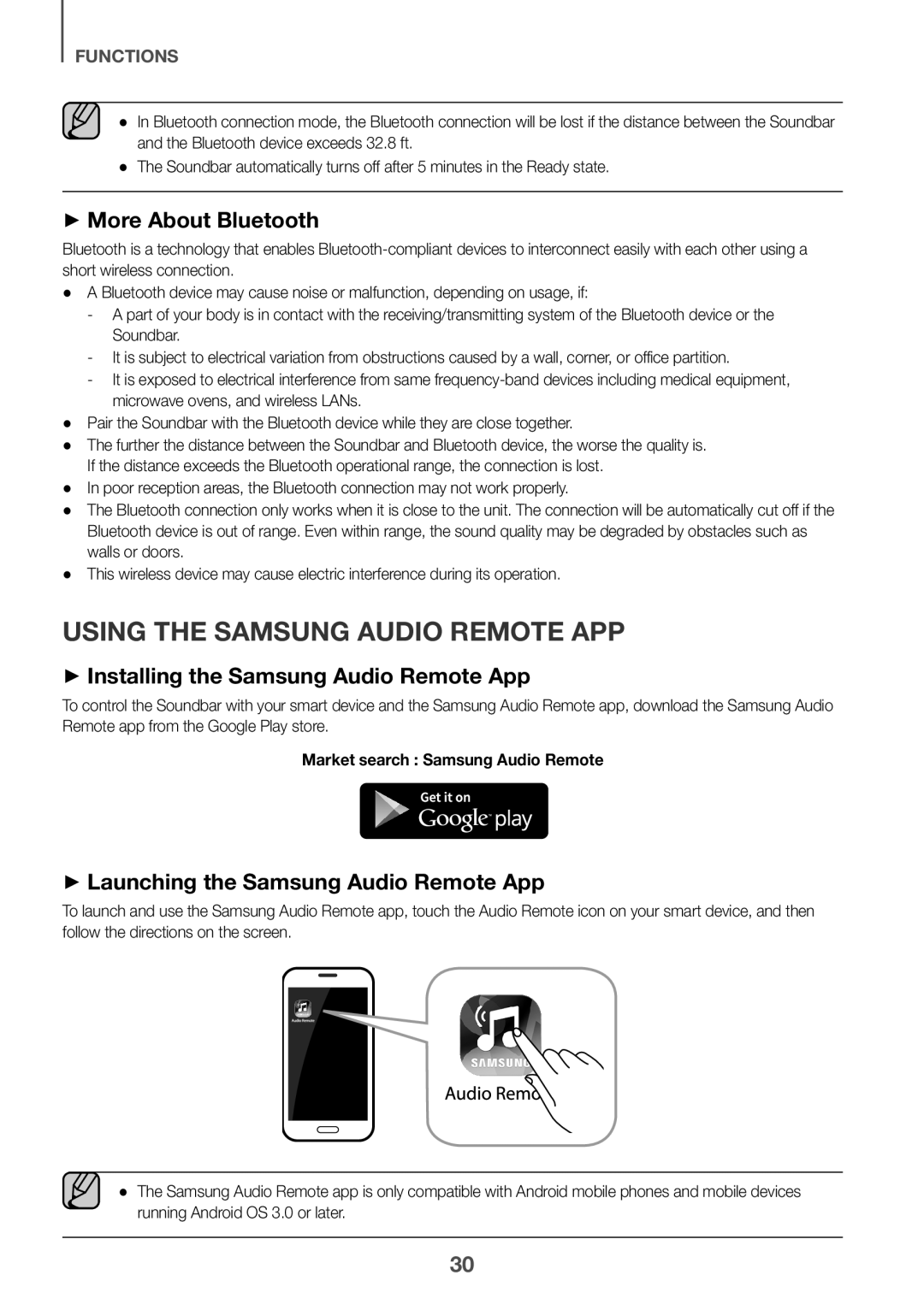 ++More About Bluetooth ++Launching the Samsung Audio Remote App