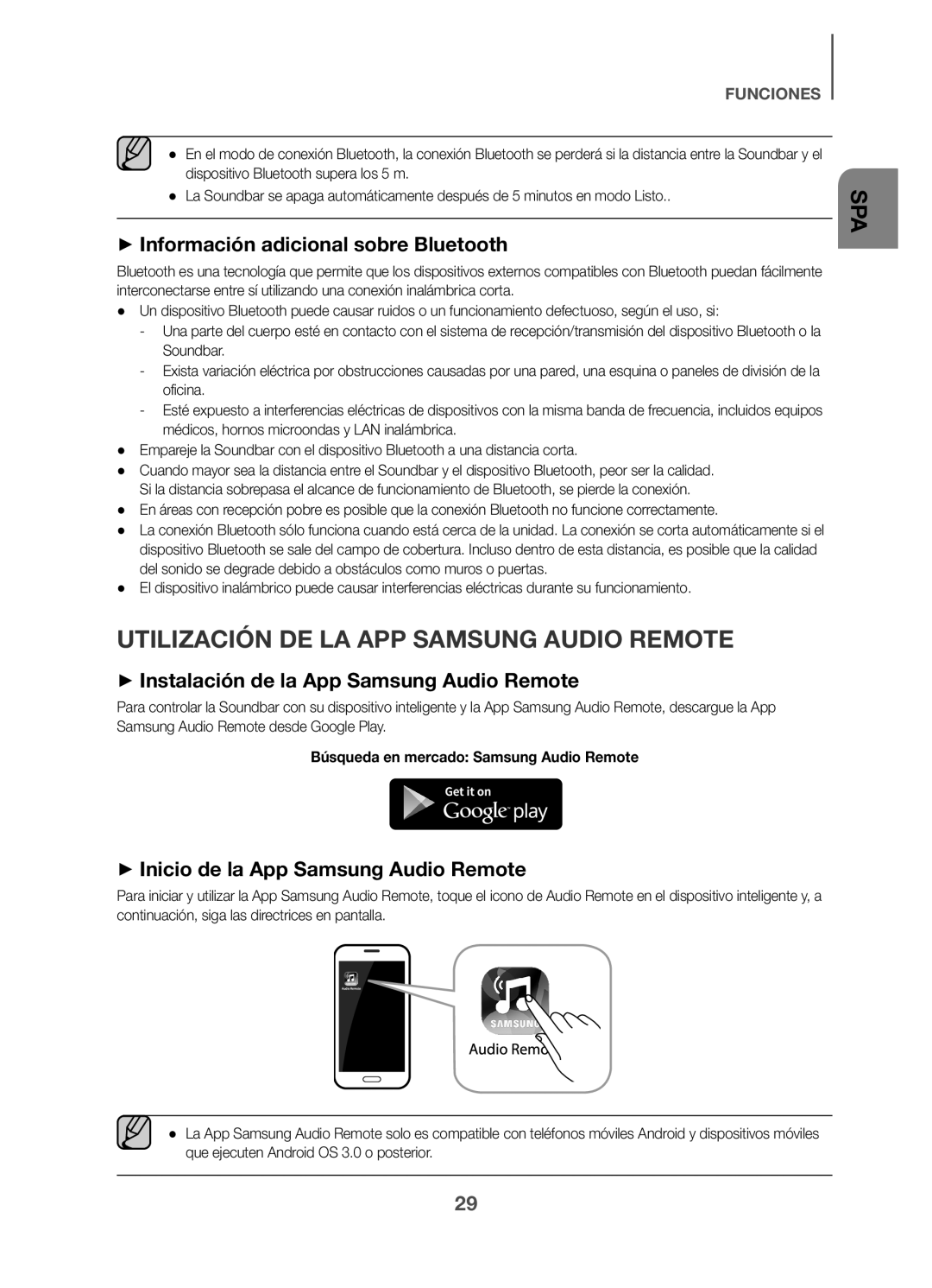 ++Inicio de la App Samsung Audio Remote Standard HW-K360