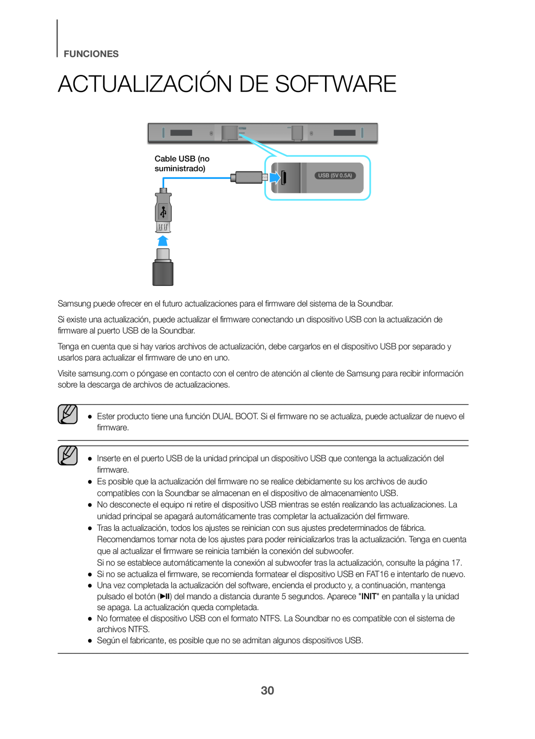 ACTUALIZACIÓN DE SOFTWARE Standard HW-K360