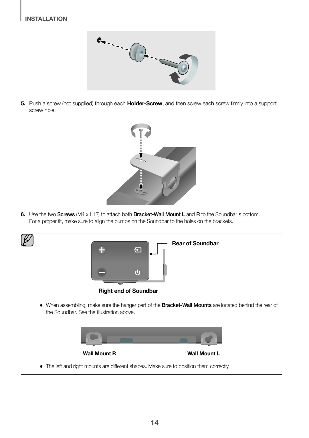 Rear of Soundbar Standard HW-KM39