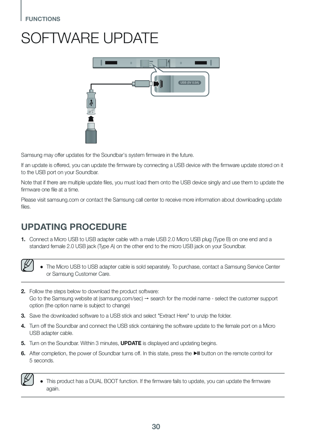 Updating Procedure Software Update