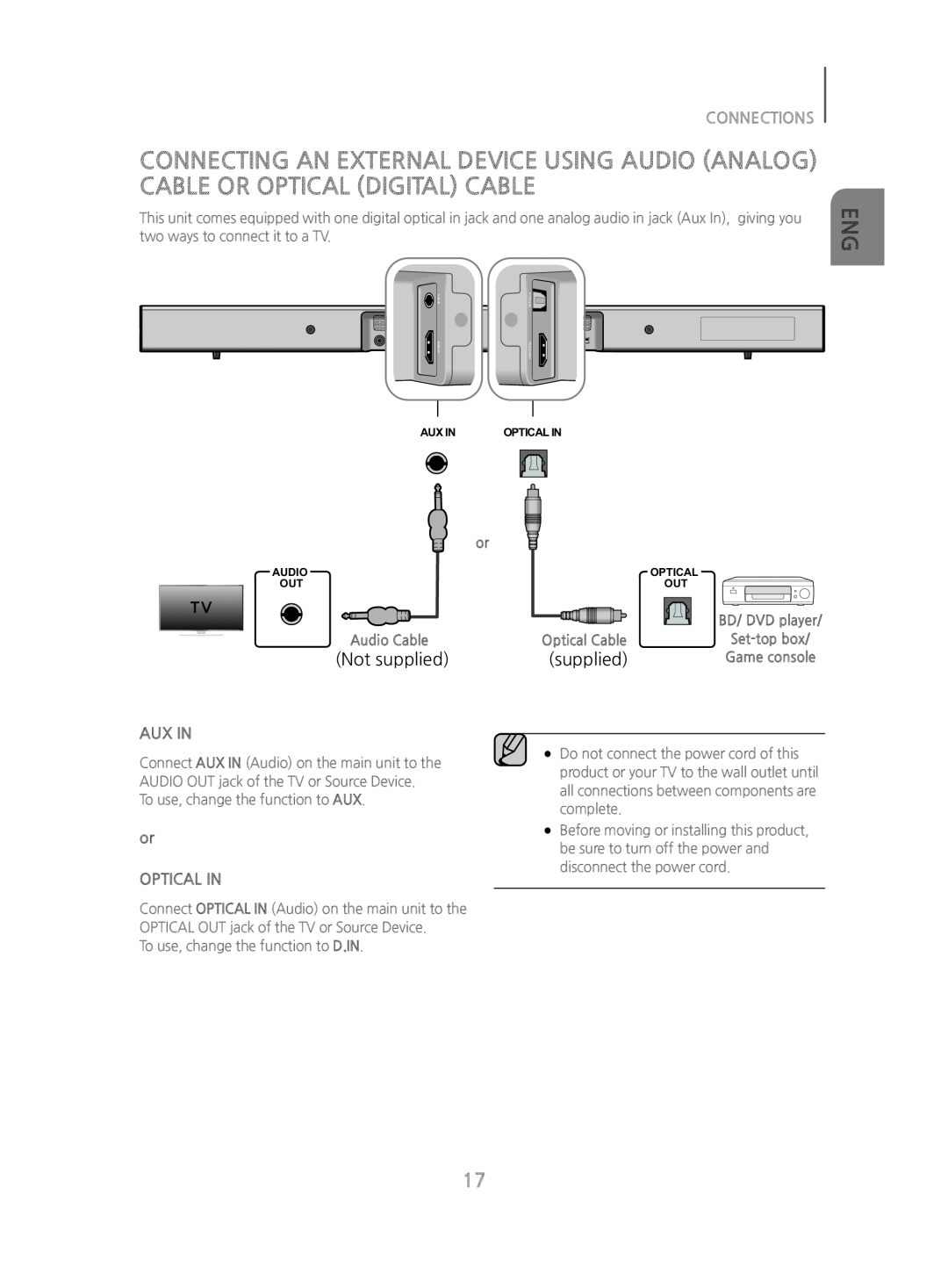 OPTICAL IN Standard HW-J470