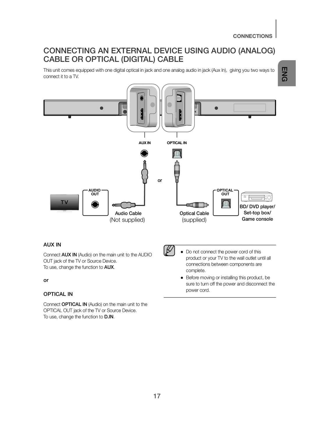 AUX IN Standard HW-J470