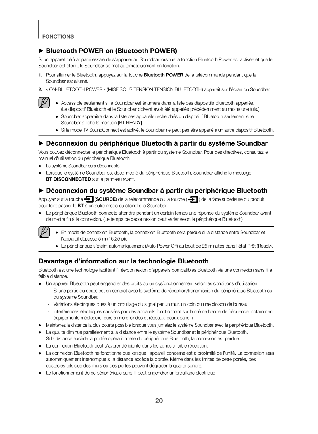 Davantage d’information sur la technologie Bluetooth Standard HW-J470