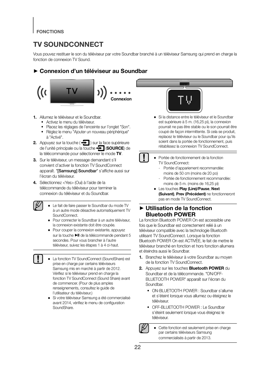 ++Connexion d’un téléviseur au Soundbar Standard HW-J470