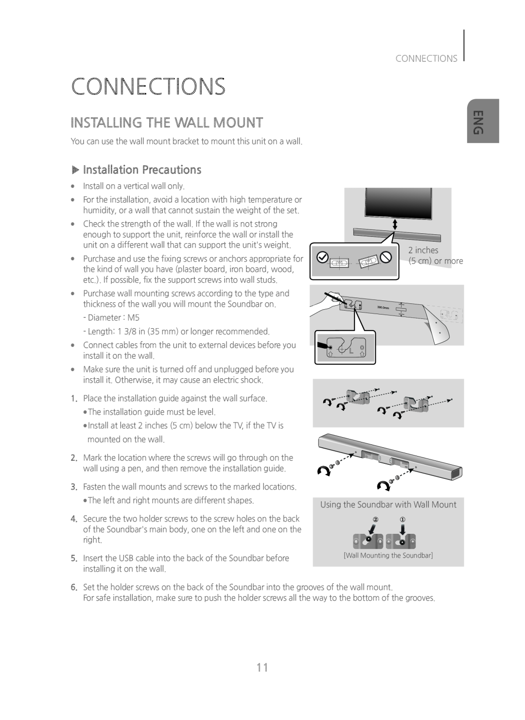 CONNECTIONS ▶▶Installation Precautions