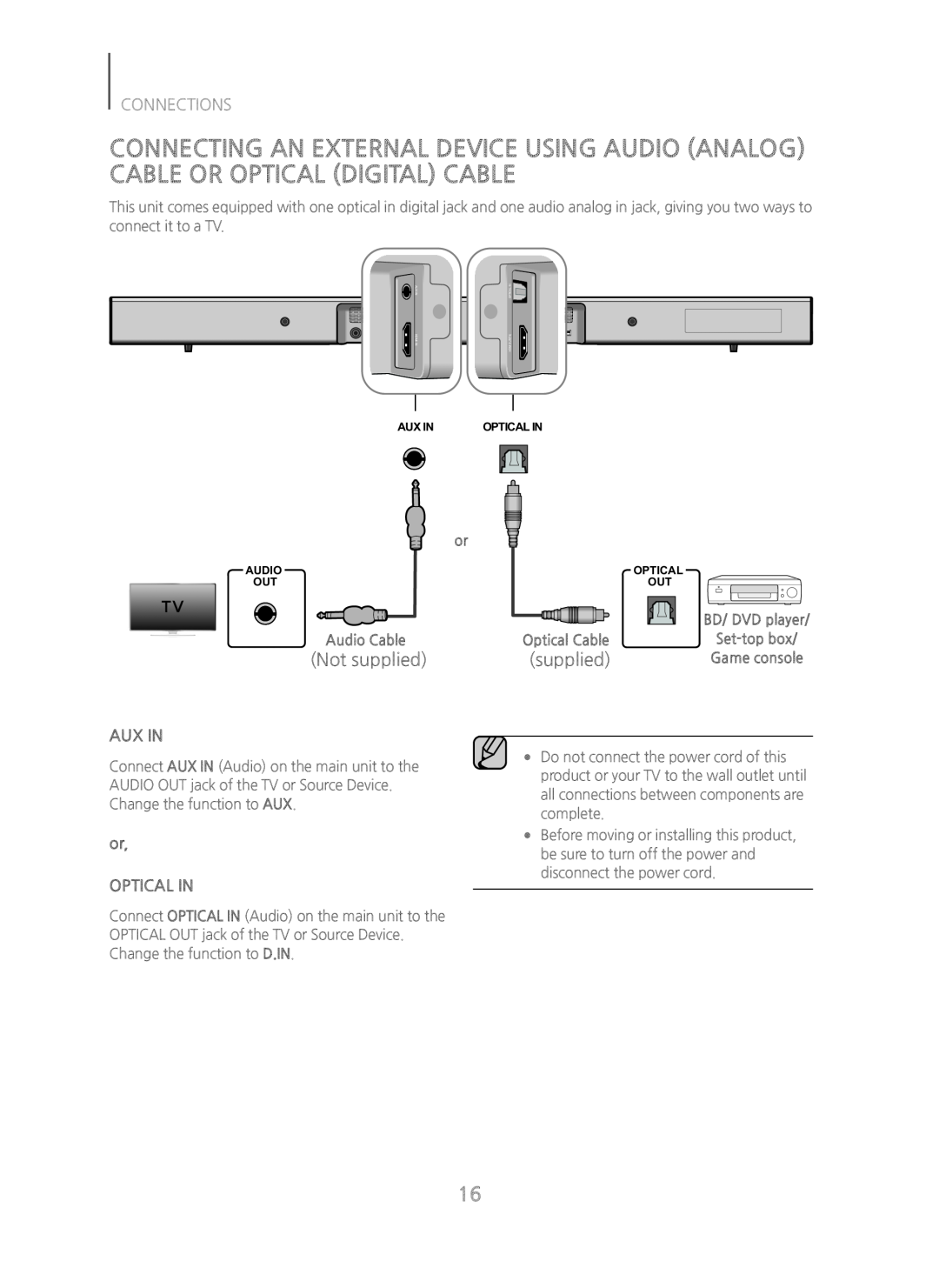 AUX IN Standard HW-J450