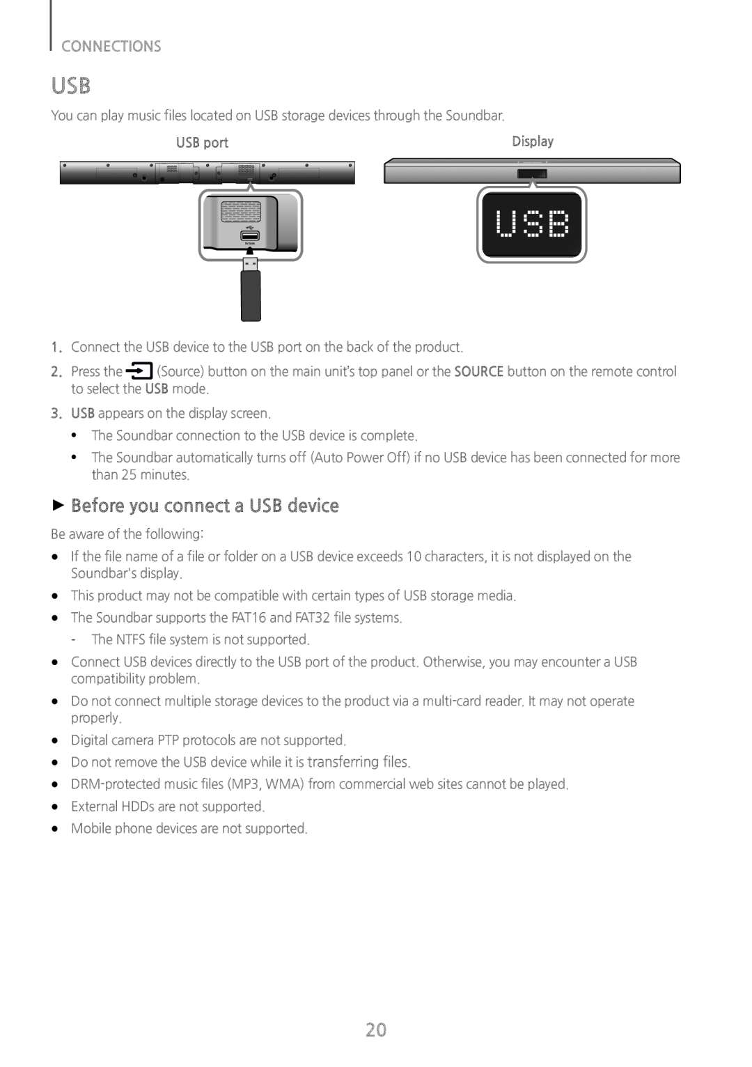 ++Before you connect a USB device USB