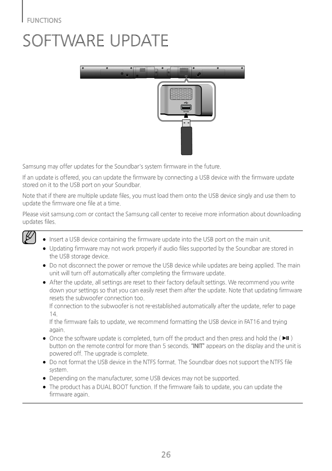 SOFTWARE UPDATE Standard HW-J370