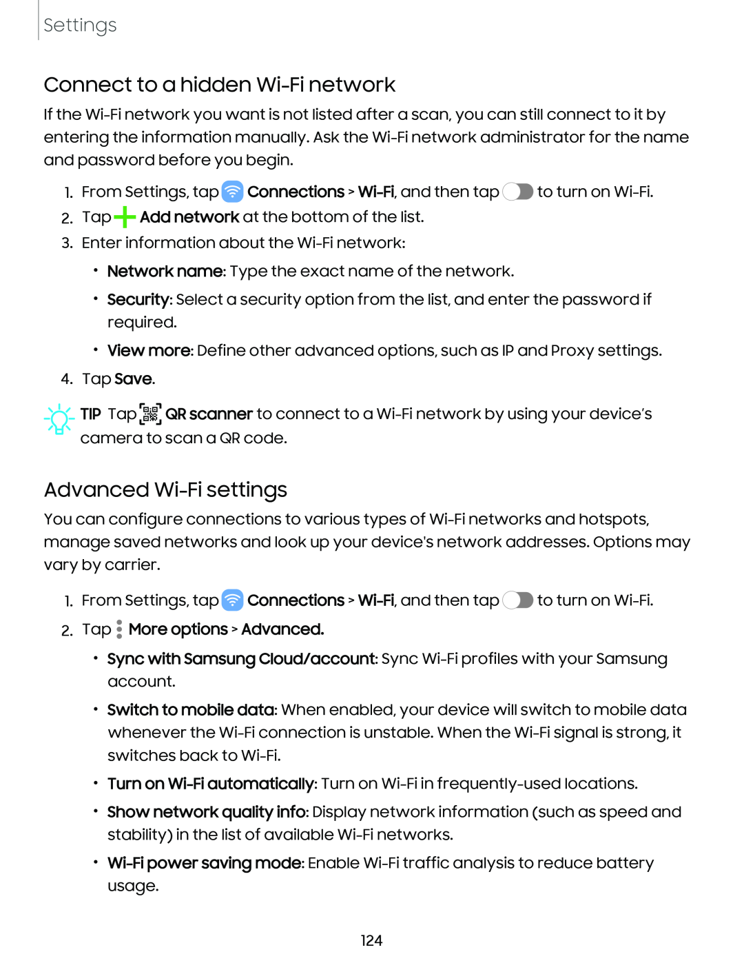 Advanced Wi-Fisettings Galaxy Note10 Unlocked