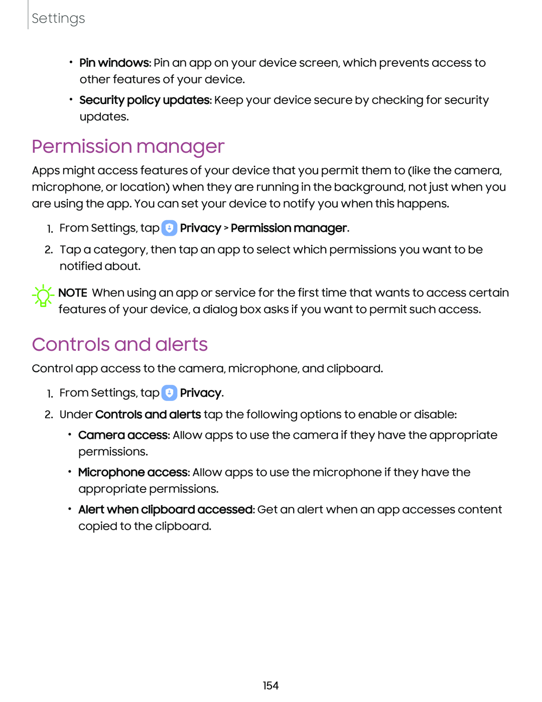 Controls and alerts Galaxy Note10 Unlocked