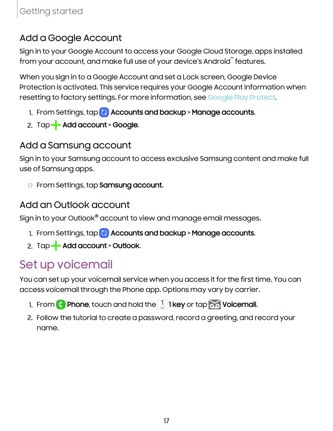 Add an Outlook account Galaxy Note10 Unlocked