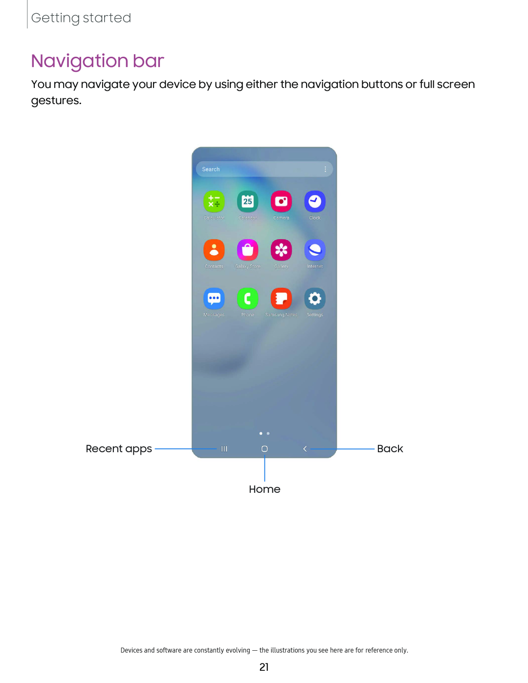 Navigation bar Galaxy Note10 Unlocked