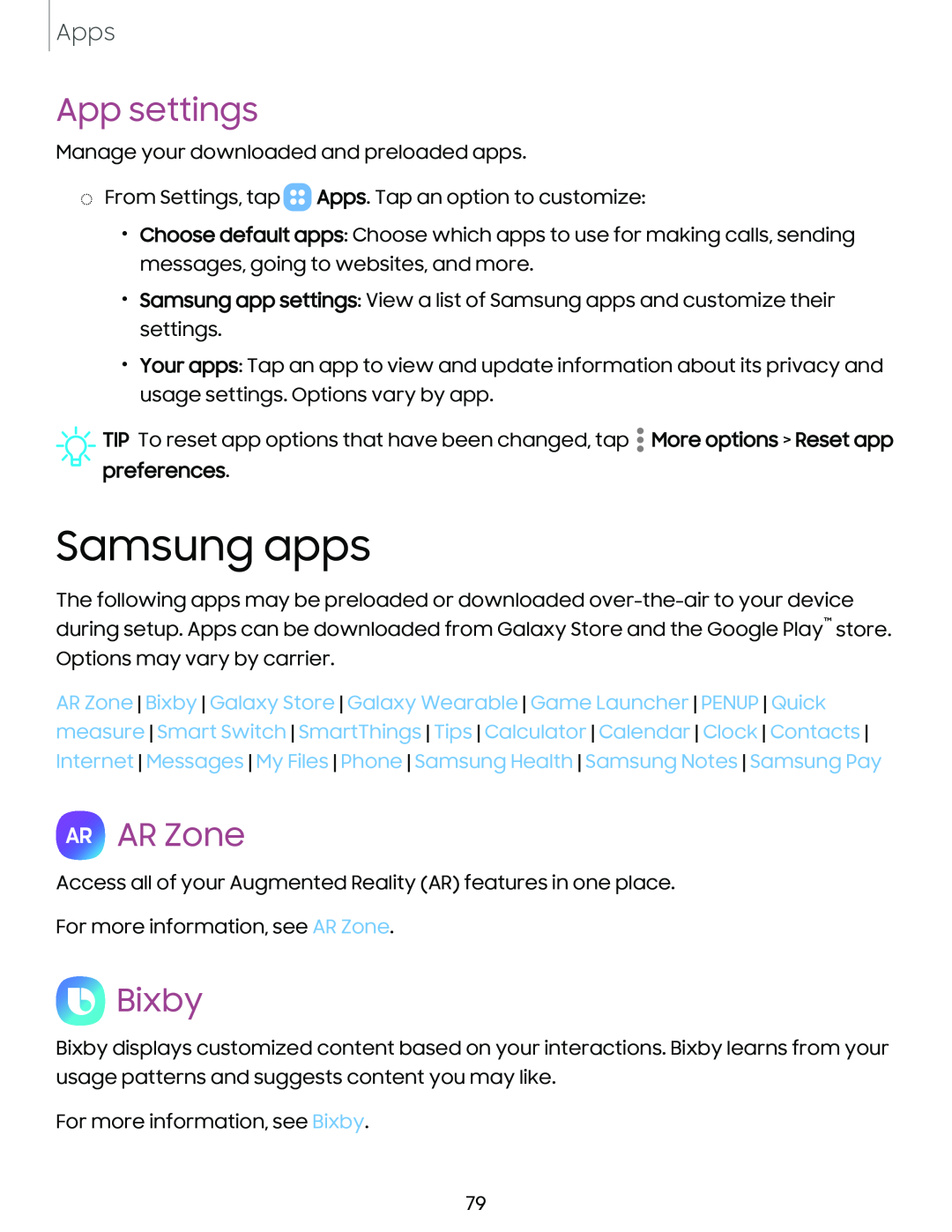 App settings Galaxy Note10 Unlocked