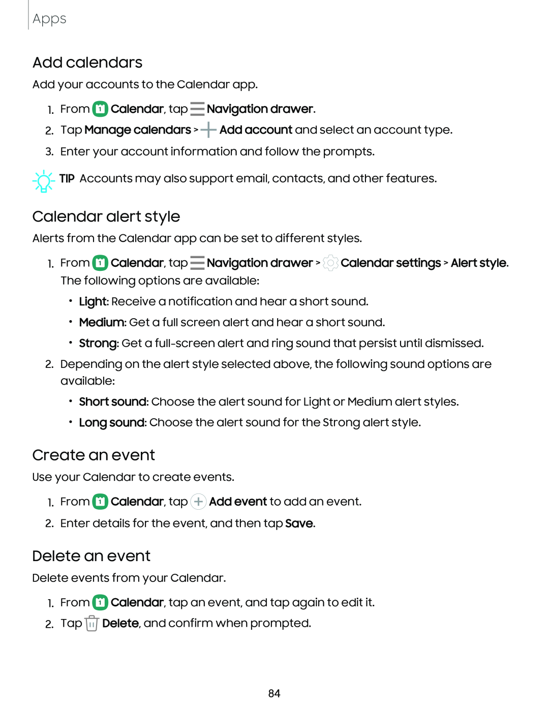 Calendar alert style Galaxy Note10 Unlocked