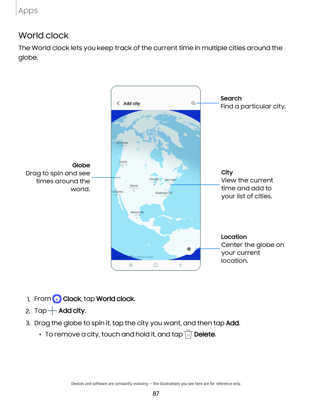 World clock Galaxy Note10 Unlocked