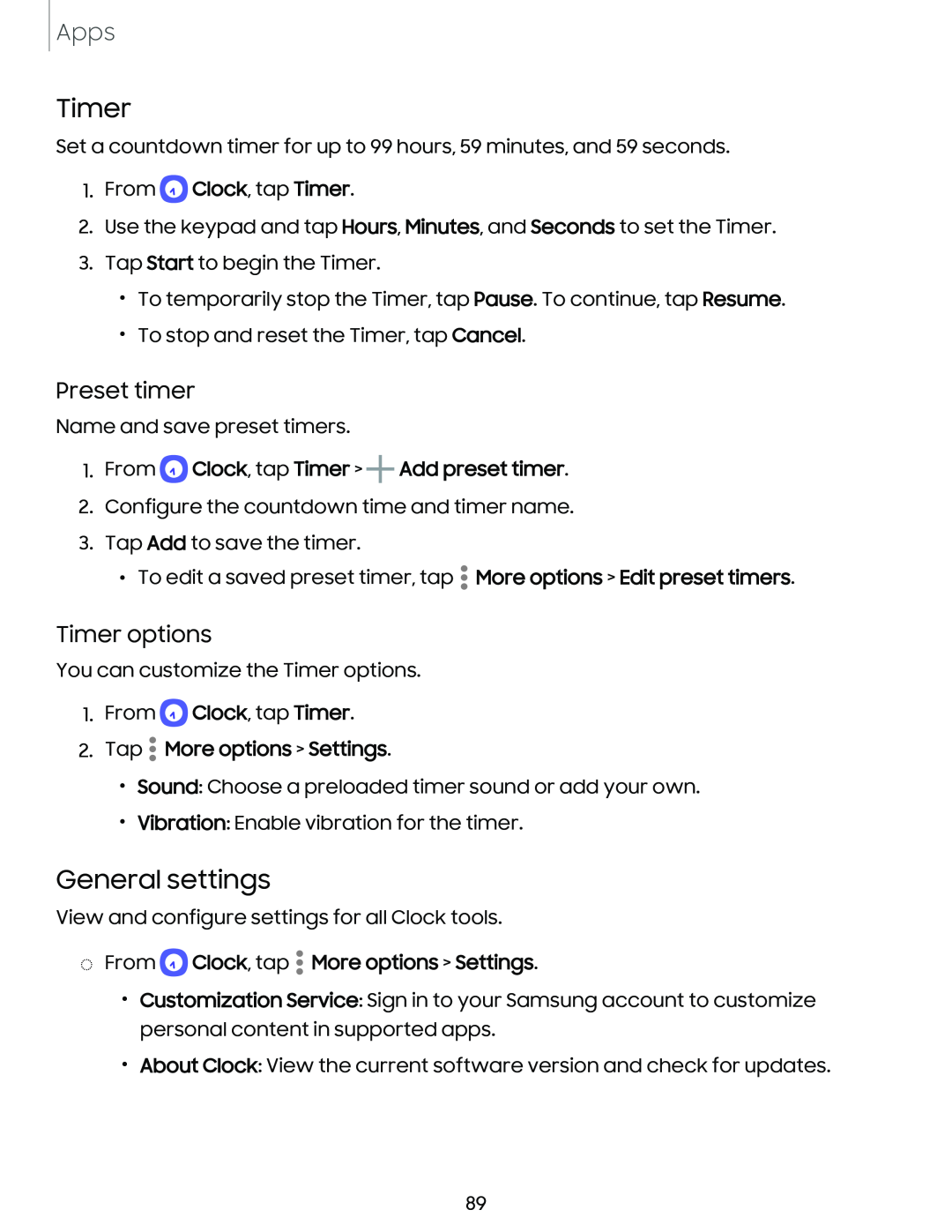 General settings Galaxy Note10 Unlocked