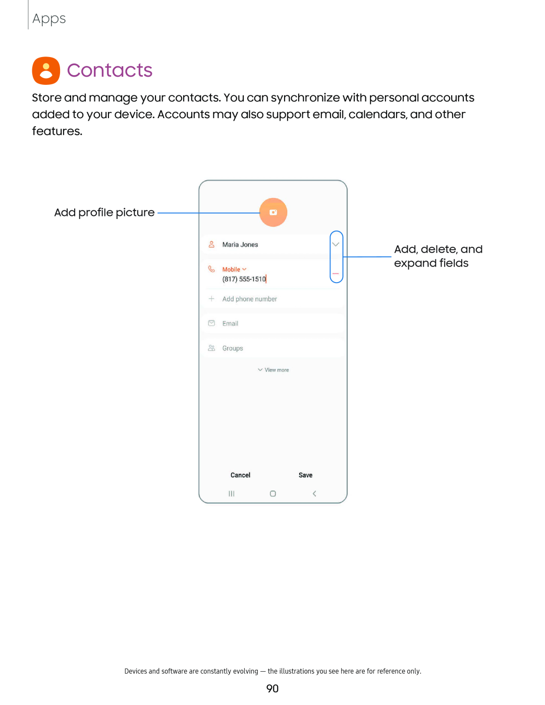 Contacts Galaxy Note10 Unlocked