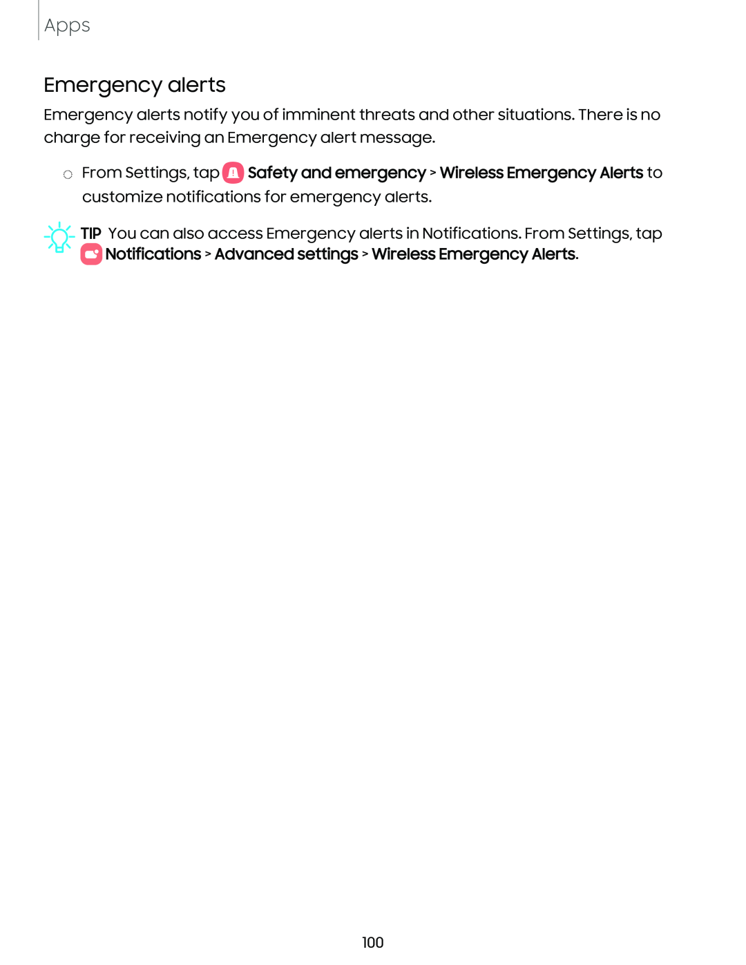 Emergency alerts Galaxy Note10+ 5G AT&T