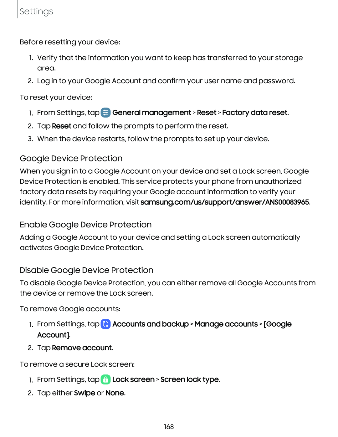 Disable Google Device Protection Galaxy Note10+ 5G AT&T