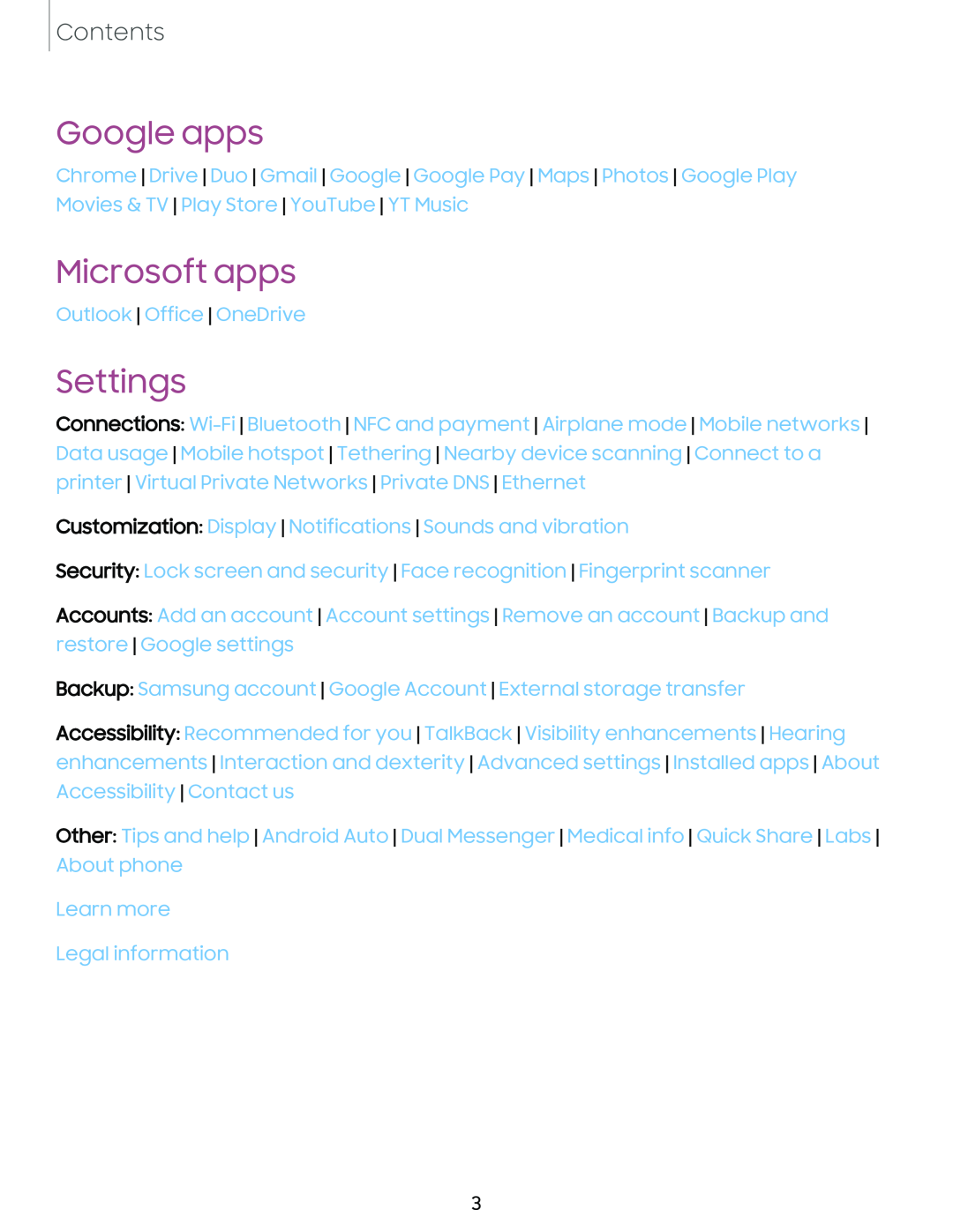 Settings Galaxy Note10+ 5G AT&T